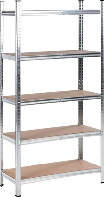 Produktbild von BELIANI Gartenregal aus Eisen mit 4 Ablageflächen in Beige klappbar zeitlose Verzierungen Gartenmöbel Gartenschrank Pflanzenregal Terrasse Balkon