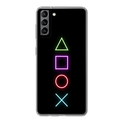 Produktbild von MuchoWow® Handyhülle Schutzhülle Hülle für Samsung Galaxy S21 Plus Gaming - Neon - Konsole - Schwarz - Controller - Gaming Silikon Softcase Handy Hülle - Handy-Tasche
