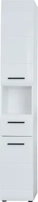 Produktbild von trendteam Bad Hochschrank Skin/Gloss/Line Weiß Nachbildung/Weiß Hochglanz Tiefzieh 30 x 182 x 31 cm