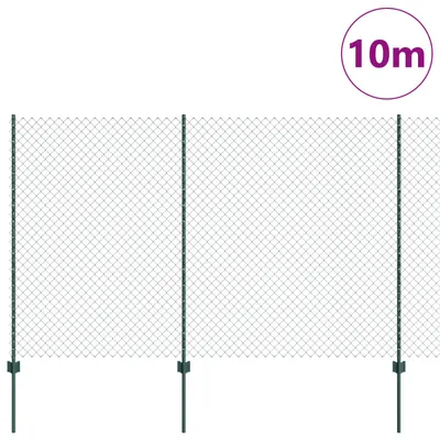 Produktbild von vidaXL Kettenzaun mit Pfosten 10 x 1,5 m (B x H)