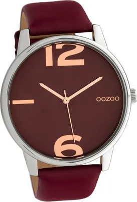 Produktbild von Oozoo Leder Damen Uhr Analog Quarzuhr Armband weinrot Timepieces D2UOC10373