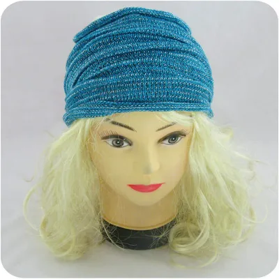 Productafbeelding van Simandra "Magic" haarband, katoen, hoofdband, muts, sjaal, dread wrap, multifunctionele sjaal | medium | blauw