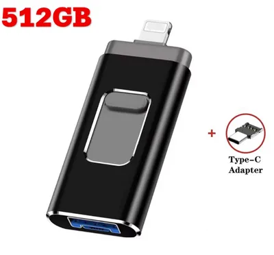 Produktbild von Eletrova USB-Stick 512 GB mit Adaptern für iPhone, Android und Windows