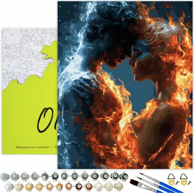 Produktbild von Malen nach Zahlen Erwachsene Menschen Liebe Kraft 50x40 - 29 Acrylfarben, Leinwand mit Holzrahmen, 3 Pinseln und Zubehör Oh Art!