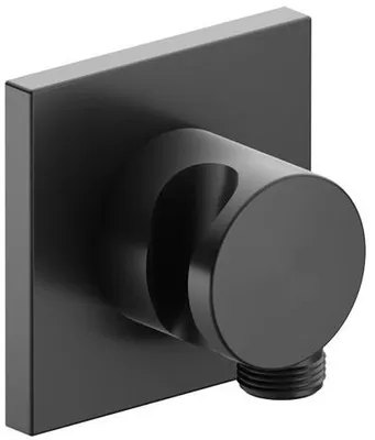 Produktbild von Keuco Schlauchanschluss IXMO DN 15, mit Brausehalter Rosette eckig schwarzchrom gebürstet 59592130002