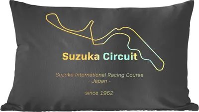 Produktbild von MuchoWow® Zierkissen Sofakissen Wohnzimmer Dekokissen 60x40 cm Suzuka - Formel 1 - Rennstrecke - Kopfkissen - Polster mit Foto