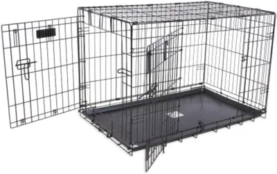 Produktbild von Provalue-Hundekäfig mit zwei Drahttüren, 91,4 cm, für Haustiere von 22,7-31,8 kg