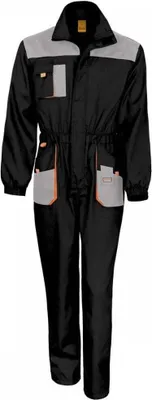 Obrázok produktu pre Result Unisex pracovná kombinéza Work-Guard Lite (priedušná a vetruodolná) (2 ks/balenie) RW6974 (S) (čierna/sivá/oranžová)