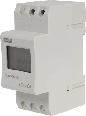 Immagine prodotto di Dispositivo di misura Contatore di tempo di funzionamento digitale Montaggio per guida DIN CLG-04 F&F Altro