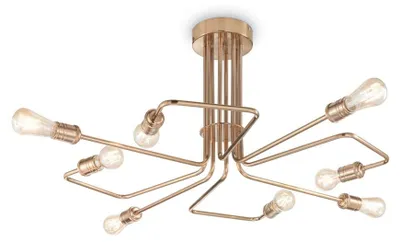 Image de Ideal Lux plafonnier Triumph PL8 laiton