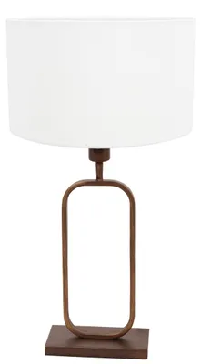 Zdjęcie produktu dla Lampa stołowa - brąz - Stang - len metal - lampka nocna - E27 - 4816BR - Steinhauer