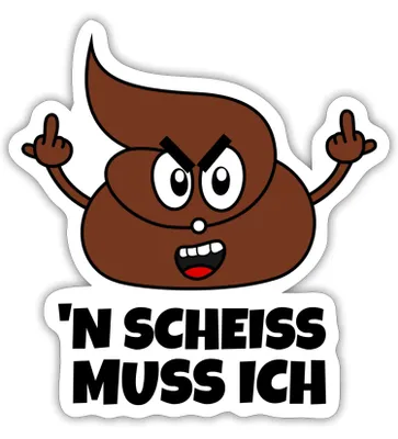 Produktbild von Spreadshirt N Scheiss Muss Ich Lustiger Spruch Witz Sticker Aufkleber, 10 x 10 cm, Mattweiß