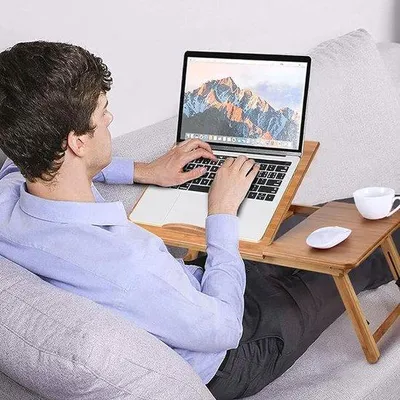 Produktbild von Famanu Laptop-Tisch für das Bett - klappbar, 50 x 30 cm