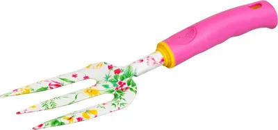 Image de Fourche Strend Pro, de jardinage, imprimé fleurs, rose, 30x8 cm, Ladies line