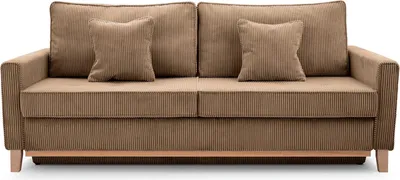Produktbild von BETTSO Sofa mit Schlaffunktion und Bettkasten Couch für Wohnzimmer Schlafsofa Federkern Sofagarnitur Polstersofa Wohnlandschaft RISA Braun