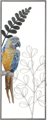 Produktbild von Mauro Ferretti Wandpaneel „Papagei“, 28,6 x 2,5 x 74,3 cm, mehrfarbig