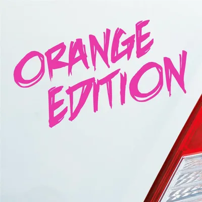 Produktbild von Auto Aufkleber Orange Edition Auto Car Tuning Motorrad 15x7 cm Pink Sticker Heckscheibenaufkleber