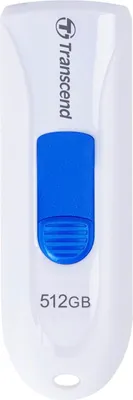 Produktbild von Transcend JetFlash 790, 512 GB, USB Typ-A, 3.2 Gen 1 (3.1 Gen 1), Ohne Deckel, 9 g, Schwarz, Weiß