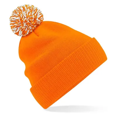 Image de Beechfield - Bonnet "Snowstar" homme/femme unie PC4146 (Taille unique) (Orange/Blanc)