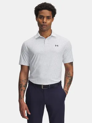 Zdjęcie produktu dla Koszulka polo Under Armour UA Drive Chill dla mężczyzn z nadrukiem – biała, rozmiar S
