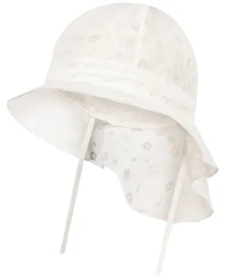 Produktbild von Schirmmütze Babymütze Mädchen mit Nackenschutz Sommer Baby, Creme, Gr. 46