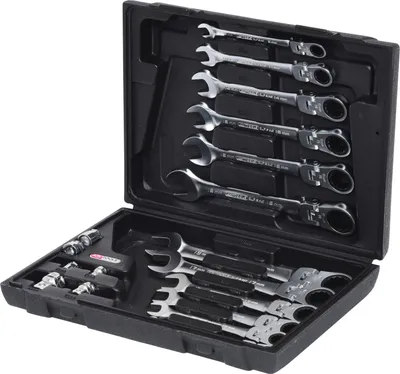 Immagine prodotto di KS TOOLS Set di chiavi ad anello a cricchetto 503.4868 in acciaio al cromo vanadio 2900g