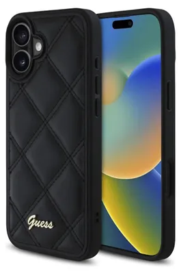Produktbild von Fall Guess New 4G Triangle Na Iphone 16 - Czarne