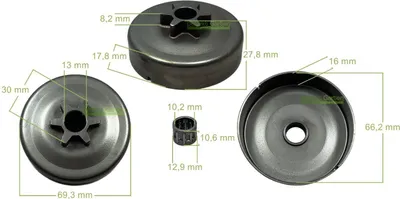 Obrázok produktu pre Reťazové koleso 3/8" 6 zubov pre Stihl MS250 C 100962X SP5535 100962XW 51570 5-100962X