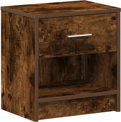 Obrázek produktu pro Noční stolek se zásuvkou kouřový dub 39 x 28 x 41 cm
