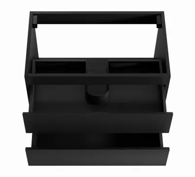 Produktbild von Waschbeckenunterschrank Angela 80cm - Schwarz Holz - Unterschrank Badmöbelset