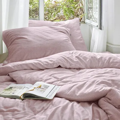 Produktbild von Irisette Seersucker Bettwäsche Easy Granby 155x220 cm + 80x80 cm rosa