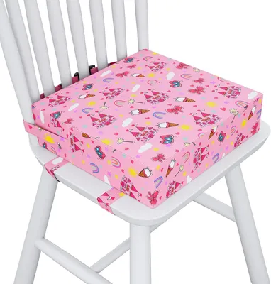 Immagine prodotto di Cuscino di supporto per bambini, dimensioni 32x32x10 cm, antiscivolo, con 3 cinture di sicurezza, ideale per l'uso domestico e durante i viaggi