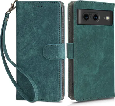 Produktbild von Google Pixel 8 Hülle - Coverup Klapphülle mit Schlüsselband - Grün