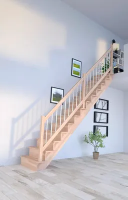 Obrázek produktu pro Schodiště Pertura Atanas Lepené dřevo buk s podstupnicemi buk rovné 100 cm 13/14
