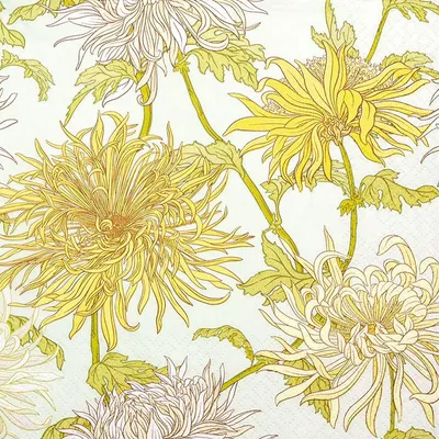 Produktbild von Servietten 33x33 cm - Chrysanthemum