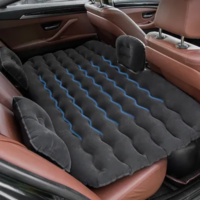 Image de Auto Air Lit Matelas gonflable Siège arrière Coussins Voyage Sommeil avec pompe pour SUV - Beige