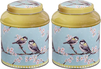Produktbild von tea4chill Teedosen / Kaffeedosen / Vorratsdosen Set „Oriental Garden“, 2 Dosen 90 x 115mm, Stülpdeckel