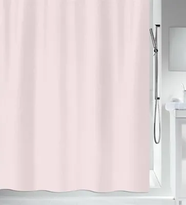 Produktbild von Spirella Anti-Schimmel Duschvorhang - Anti-Bakteriell, waschbar, wasserdicht - Polyester, „Primo “ 180x180cm Rosa