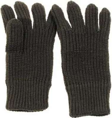 Produktbild von Strick-Fingerhandschuhe, oliv - S/M