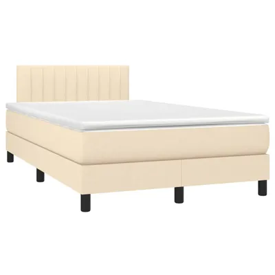 Obrázok produktu pre vidaXL Box spring posteľ s matracom krémová 120x190 cm látka