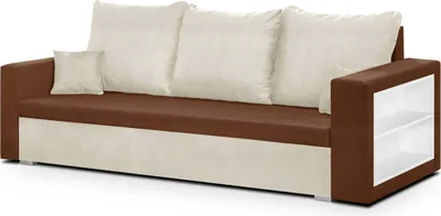 Produktbild von 3-Sitzer-Sofa mit Schlaffunktion SAM1 - Creme/Hellbraun