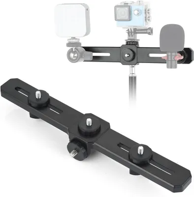 Productafbeelding van Camera Flitsbeugel - Verlengarm Houder - Professionele Opnames - 4-in-1 Ontwerp - 27 cm - Zwart