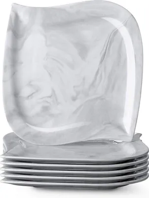 Zdjęcie produktu dla Zestaw obiadowy z porcelany marmurowanej dla 6–12 osób