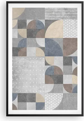 Produktbild von Gerahmtes Poster - Schwarzer Rahmen - Geometrie Kunst Stein - 61x91,5 cm - Wand Bild - Wanddeko - Wandbilder - Kunstposter - Wandposter - Bilderrahmen - Bilder - Kunstdruck - P2BPA61x91-4621