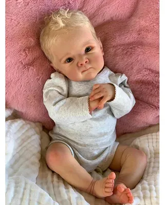 Produktbild von 45 Cm Große Wiedergeborene Baby-Neugeborenenpuppe, Bettie, Lebensecht, Weich, Kuschelig, Mehrere Schichten, Malerei, 3D-Haut Mit Handgewurzelten Haaren