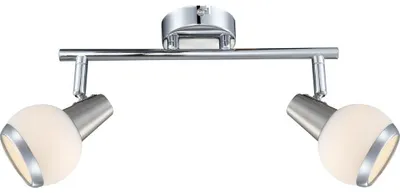 Produktbild von LED Deckenleuchte, Chrom, Glas, Spots beweglich, L 30 cm