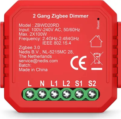 Zdjęcie produktu dla Przełącznik zasilania SmartLife | Zigbee 3.0 | 2x100 W | Połączenie terminalowe | Dostępna aplikacja dla: Android™ / IOS
