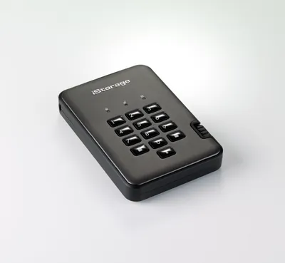 Produktbild von iStorage diskAshur PRO2 256-bit 256GB USB 3.2 secure encrypted solid-state drive IS-DAP2-256-SSD-256-C-G, 256 GB, USB Typ-A, 3.2 Gen 1 (3.1 Gen 1), 361 MB/s, 5 GT/s, Schwarz
