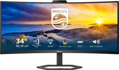 Image de Philips 34E1C5600HE - Série 5000 - Moniteur LED - incurvé - 86.36 cm (34") - 3440 x 1440 WQHD @ 100 Hz