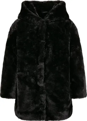 Immagine prodotto di Urban Classics - Cappotto con cappuccio per bambine TN1553 (146-152) (nero)